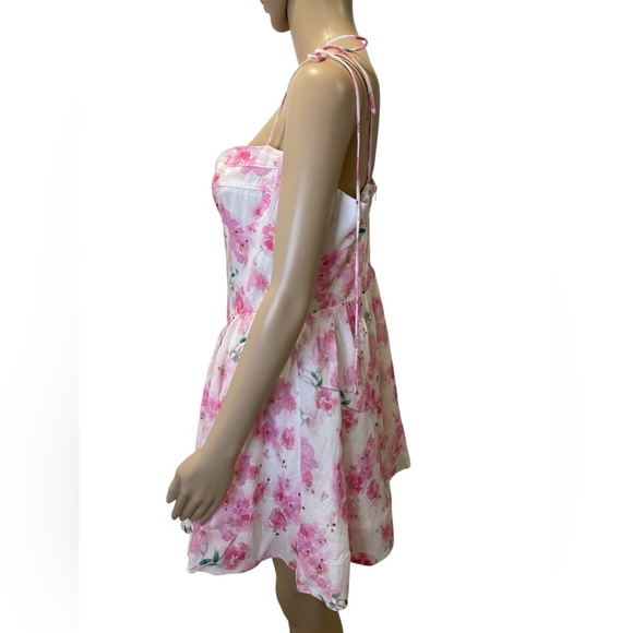 Bardot Elsie Corset Floral Pink and White Mini Dress size XXL (12) - Picture 6 of 7